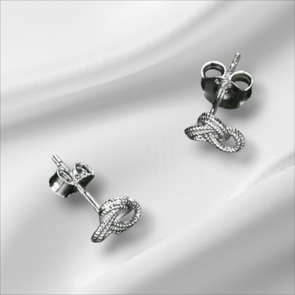 Silver Knot Stud Earrings, NWOT - Great Gift 🎁